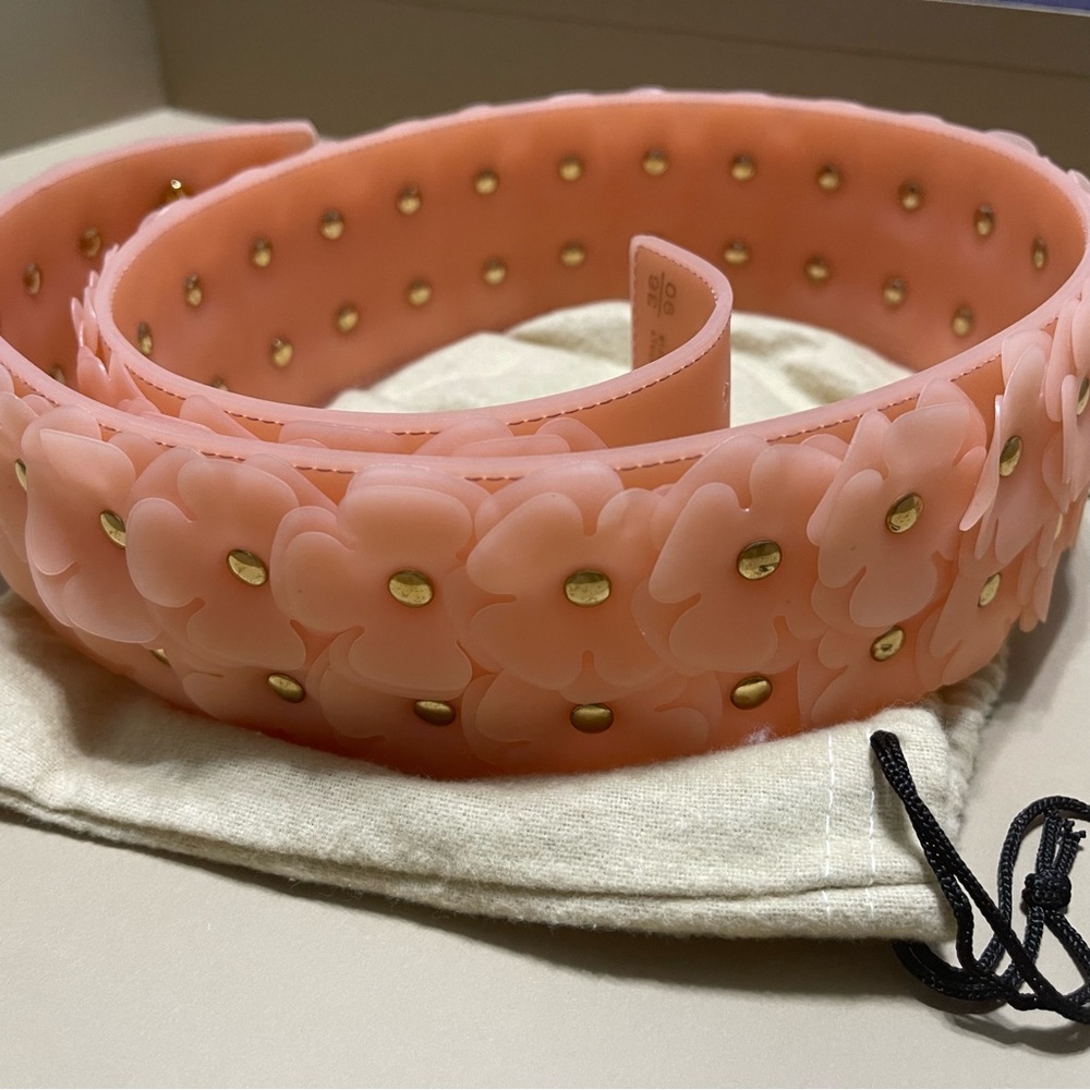 BURBERRY PRORSUM Rubber Silicone WAIST BELT Flower